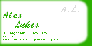 alex lukes business card